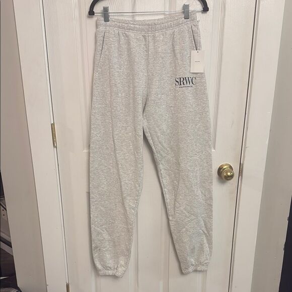 Sporty & Rich Upper East Side Sweatpant SRWC In Heather Gray Women's Size Small - Picture 4 of 8